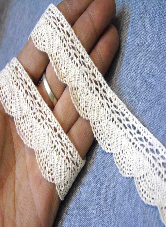 Strala Off- White Color Laces for Dresses, Sarees, Lehenga, Suits, Bags, Decorations, Borders, Crafts and Home Décor,Blouse (9 mtr) Design-804